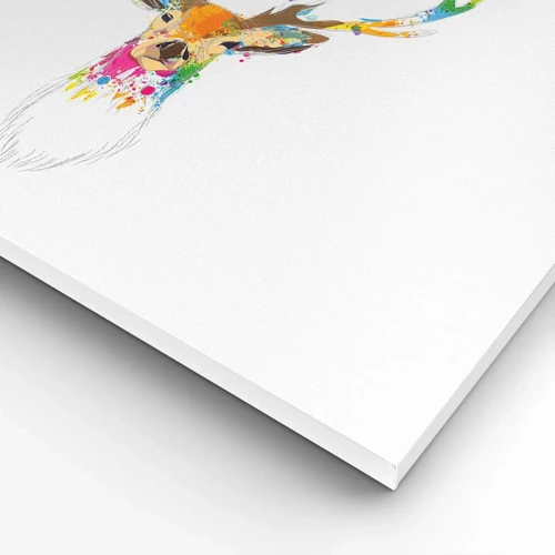 Obraz na plátně - Líbezný jelínek vykoupaný v barvě - 45x80 cm