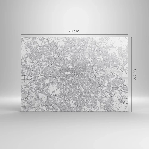 Obraz na plátně - Mapa londýnského labyrintu - 70x50 cm