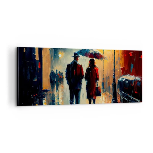 Obraz na plátně - Městská love story - 100x40 cm