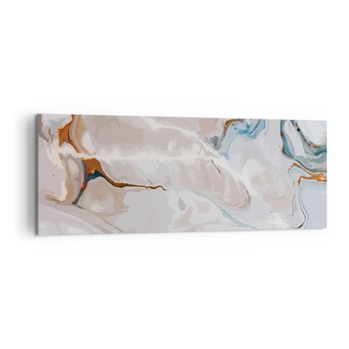 Obraz na plátně - Modré meandry pod bílou - 140x50 cm