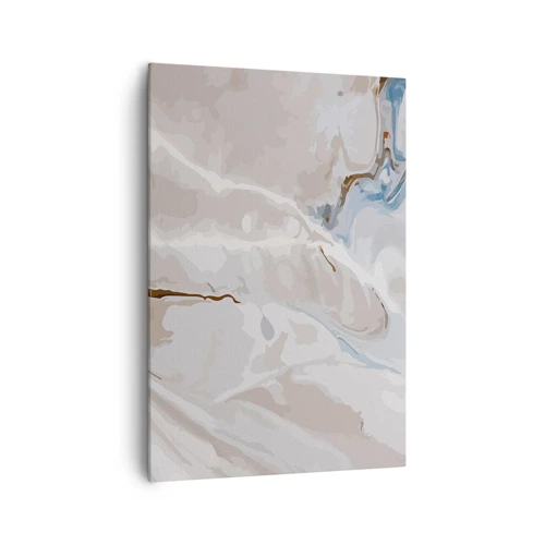 Obraz na plátně - Modré meandry pod bílou - 70x100 cm