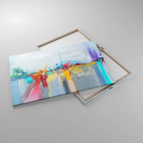 Obraz na plátně - Most radosti nad řekou života - 100x70 cm