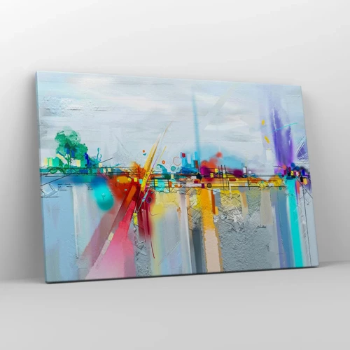 Obraz na plátně - Most radosti nad řekou života - 120x80 cm