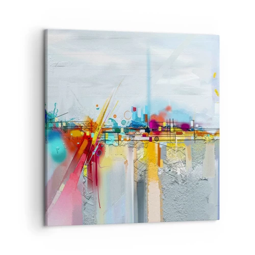 Obraz na plátně - Most radosti nad řekou života - 50x50 cm