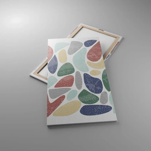 Obraz na plátně - Mozaika práškových barev - 65x120 cm
