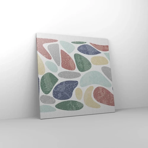 Obraz na plátně - Mozaika práškových barev - 70x70 cm
