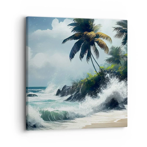 Obraz na plátně - Na tropickém pobřeží - 30x30 cm