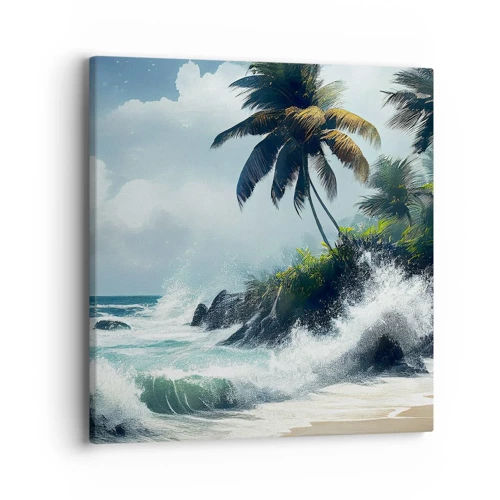 Obraz na plátně - Na tropickém pobřeží - 40x40 cm