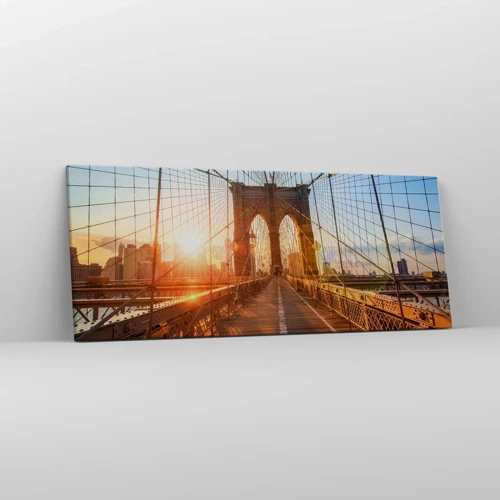Obraz na plátně - Na zlatém mostě - 100x40 cm