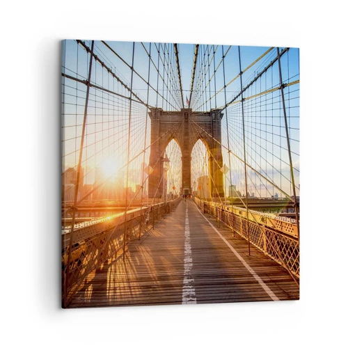 Obraz na plátně - Na zlatém mostě - 50x50 cm