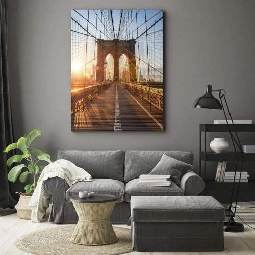 Obraz na plátně - Na zlatém mostě - 80x120 cm