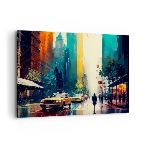 Obraz na plátně - New York – tady je i déšť barevný - 100x70 cm