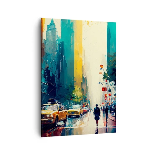 Obraz na plátně - New York – tady je i déšť barevný - 50x70 cm