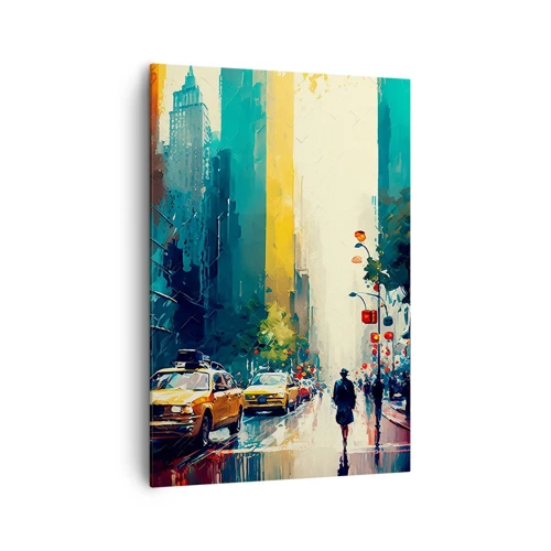 Obraz na plátně - New York – tady je i déšť barevný - 70x100 cm