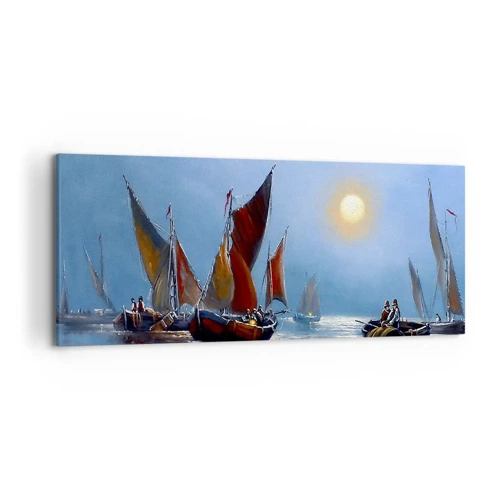 Obraz na plátně - Noční rybolov - 120x50 cm