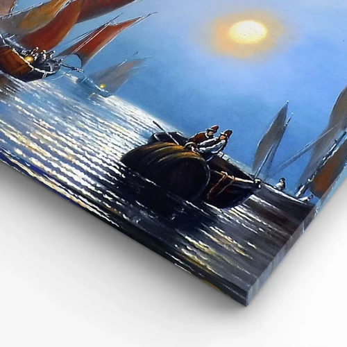 Obraz na plátně - Noční rybolov - 140x50 cm