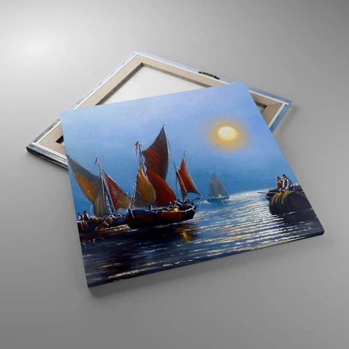 Obraz na plátně - Noční rybolov - 60x60 cm