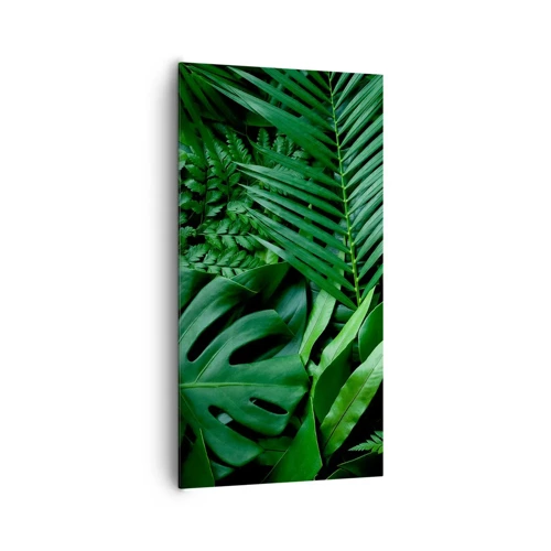 Obraz na plátně - Objaté v zeleni - 65x120 cm