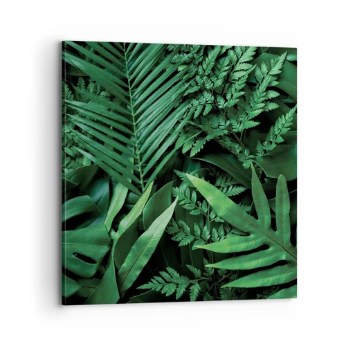 Obraz na plátně - Objaté v zeleni - 70x70 cm