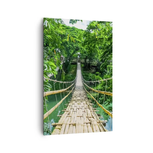 Obraz na plátně - Opičí most nad zelení - 80x120 cm