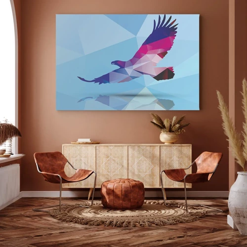 Obraz na plátně - Orel v liliovém křišťálu - 70x50 cm