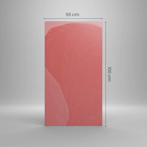 Obraz na plátně - Organická kompozice v růžové - 55x100 cm