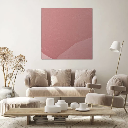 Obraz na plátně - Organická kompozice v růžové - 60x60 cm
