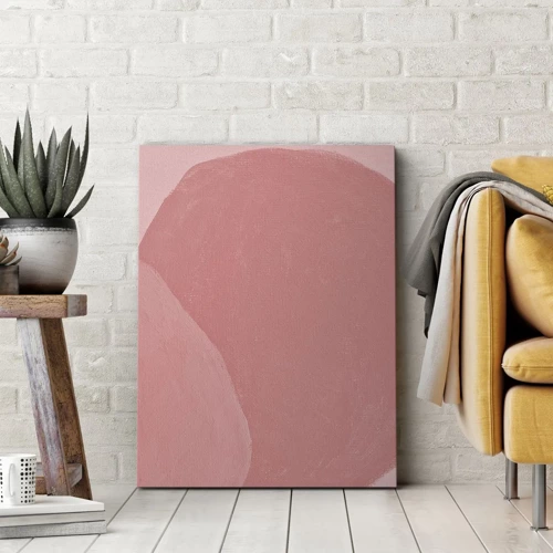 Obraz na plátně - Organická kompozice v růžové - 70x100 cm