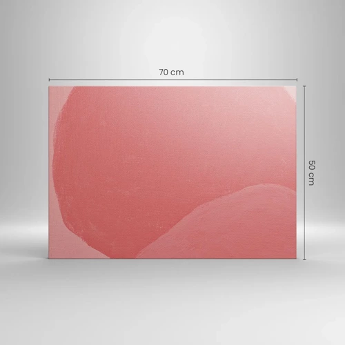 Obraz na plátně - Organická kompozice v růžové - 70x50 cm