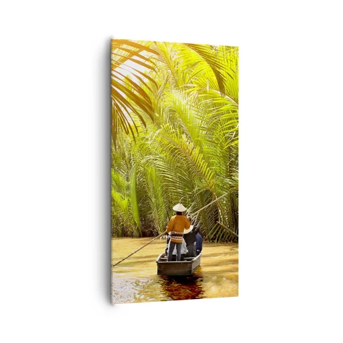 Obraz na plátně - Palmovou souteškou - 65x120 cm