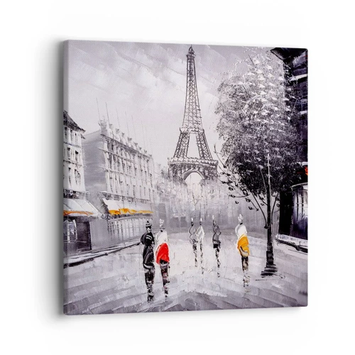 Obraz na plátně - Pařížská procházka - 40x40 cm