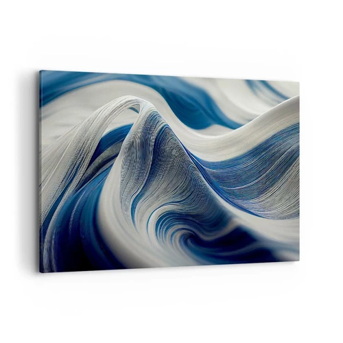 Obraz na plátně - Plynulost modré a bílé - 100x70 cm
