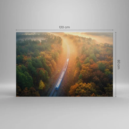 Obraz na plátně - Podzimní cesta - 120x80 cm