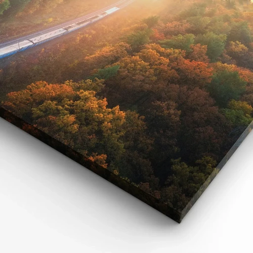 Obraz na plátně - Podzimní cesta - 120x80 cm