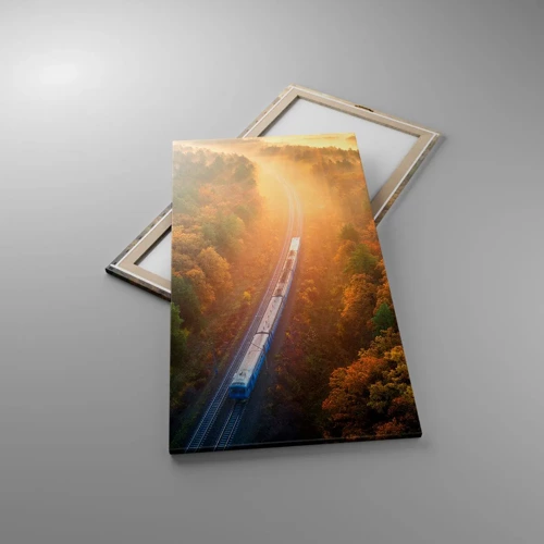 Obraz na plátně - Podzimní cesta - 65x120 cm