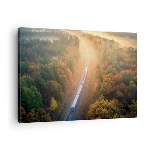 Obraz na plátně - Podzimní cesta - 70x50 cm