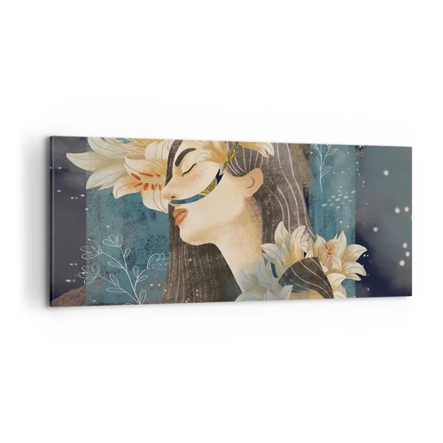 Obraz na plátně - Pohádka o princezně s liliemi - 100x40 cm