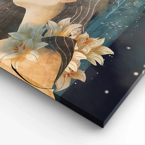 Obraz na plátně - Pohádka o princezně s liliemi - 100x40 cm