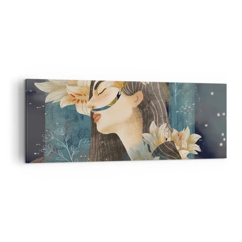 Obraz na plátně - Pohádka o princezně s liliemi - 140x50 cm