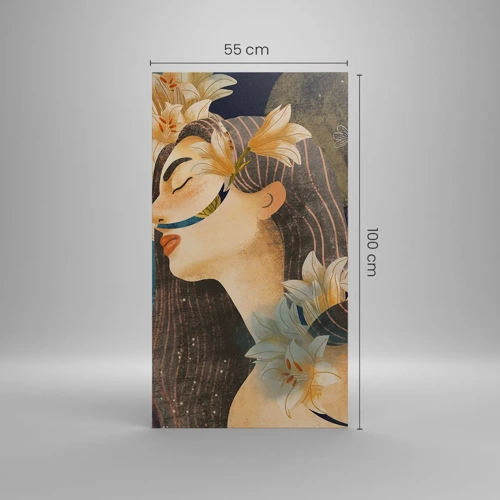 Obraz na plátně - Pohádka o princezně s liliemi - 55x100 cm