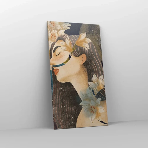 Obraz na plátně - Pohádka o princezně s liliemi - 55x100 cm
