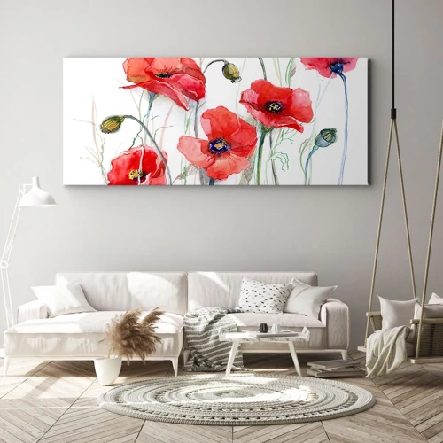 Obraz na plátně - Polské květiny - 90x30 cm