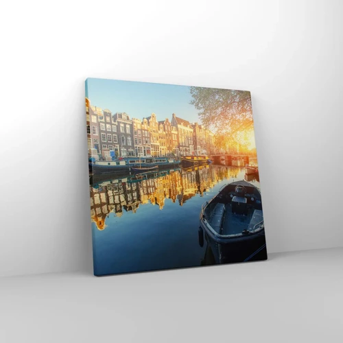 Obraz na plátně - Ráno v Amsterdamu - 30x30 cm