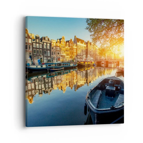 Obraz na plátně - Ráno v Amsterdamu - 40x40 cm