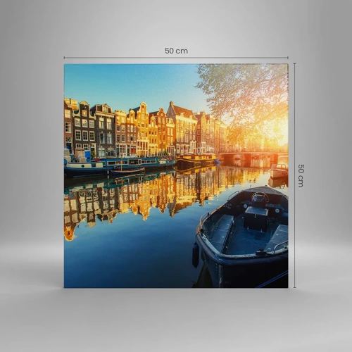 Obraz na plátně - Ráno v Amsterdamu - 50x50 cm