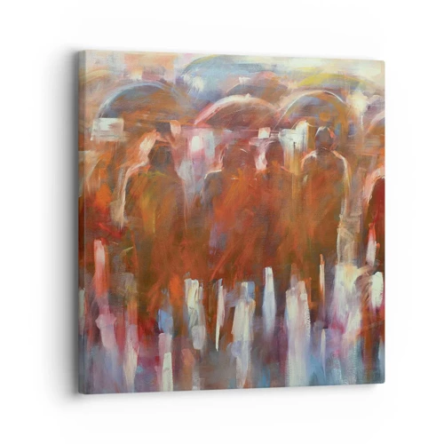 Obraz na plátně - Rovnocenní v dešti a mlze - 30x30 cm