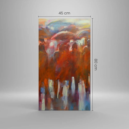 Obraz na plátně - Rovnocenní v dešti a mlze - 45x80 cm