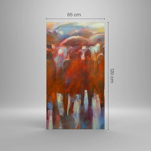 Obraz na plátně - Rovnocenní v dešti a mlze - 65x120 cm