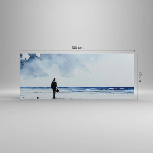 Obraz na plátně - Rozhovor s mořem - 100x40 cm