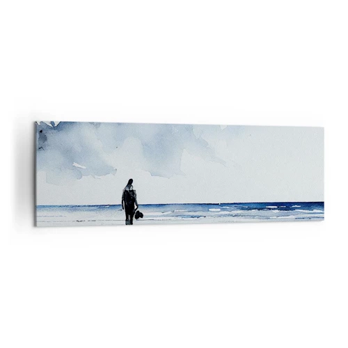 Obraz na plátně - Rozhovor s mořem - 160x50 cm